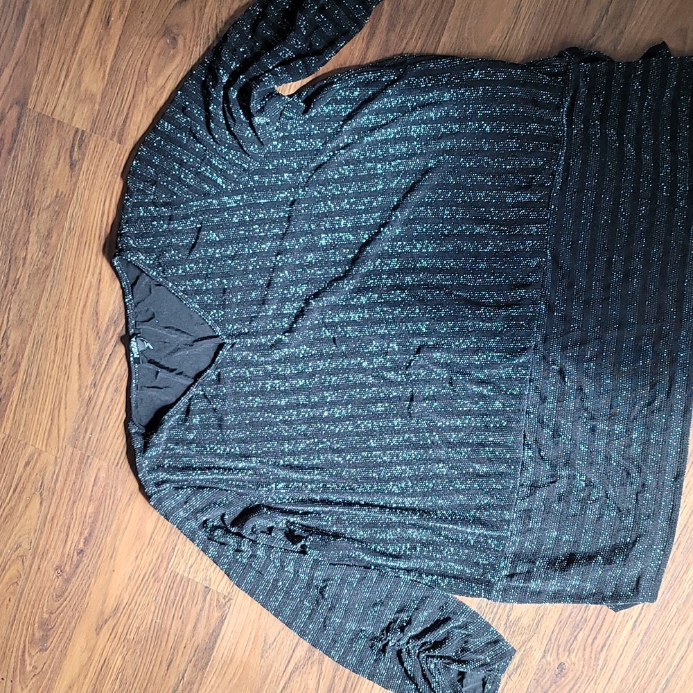 Gently used Roz & Ali black and silver top
